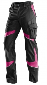 KBLER-Workwear, Activiq-Damenbundhose, ca. 270g/m, schwarz/pink