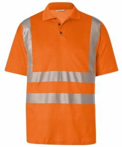 KBLER-Warnschutz, REFLECTIQ Polo-Shirt, PSA 2, ca.180g/m, warnorange