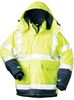 F-ELYSEE-Warnschutz-2 in 1-Jacke, *BENJAMIN*, fluoreszierend gelb/marine abgesetzt